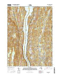 Hyde Park New York Current topographic map, 1:24000 scale, 7.5 X 7.5 Minute, Year 2016