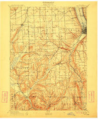 Ithaca New York Historical topographic map, 1:62500 scale, 15 X 15 Minute, Year 1895