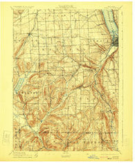 Ithaca New York Historical topographic map, 1:62500 scale, 15 X 15 Minute, Year 1895