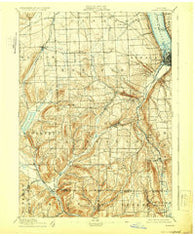 Ithaca New York Historical topographic map, 1:62500 scale, 15 X 15 Minute, Year 1895