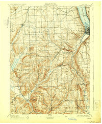 Ithaca New York Historical topographic map, 1:62500 scale, 15 X 15 Minute, Year 1895