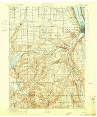 Ithaca New York Historical topographic map, 1:62500 scale, 15 X 15 Minute, Year 1895
