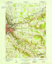 Ithaca East New York Historical topographic map, 1:24000 scale, 7.5 X 7.5 Minute, Year 1951