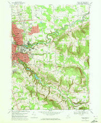 Ithaca East New York Historical topographic map, 1:24000 scale, 7.5 X 7.5 Minute, Year 1969