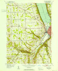 Ithaca West New York Historical topographic map, 1:24000 scale, 7.5 X 7.5 Minute, Year 1949