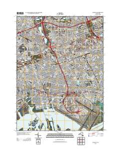 Jamaica New York Historical topographic map, 1:24000 scale, 7.5 X 7.5 Minute, Year 2013