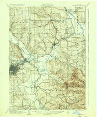 Jamestown New York Historical topographic map, 1:62500 scale, 15 X 15 Minute, Year 1905