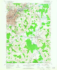 Jamestown New York Historical topographic map, 1:24000 scale, 7.5 X 7.5 Minute, Year 1954