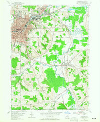 Jamestown New York Historical topographic map, 1:24000 scale, 7.5 X 7.5 Minute, Year 1954