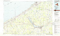 Jamestown New York Historical topographic map, 1:100000 scale, 30 X 60 Minute, Year 1986