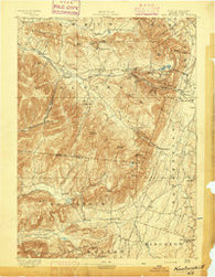 Kaaterskill New York Historical topographic map, 1:62500 scale, 15 X 15 Minute, Year 1893