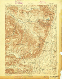 Kaaterskill New York Historical topographic map, 1:62500 scale, 15 X 15 Minute, Year 1893