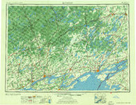 Kingston New York Historical topographic map, 1:250000 scale, 1 X 2 Degree, Year 1954