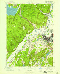 Kingston West New York Historical topographic map, 1:24000 scale, 7.5 X 7.5 Minute, Year 1942