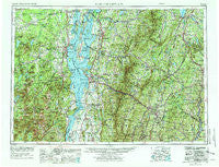 Lake Champlain New York Historical topographic map, 1:250000 scale, 1 X 2 Degree, Year 1962