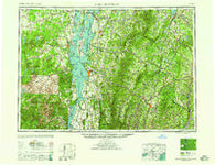Lake Champlain New York Historical topographic map, 1:250000 scale, 1 X 2 Degree, Year 1958