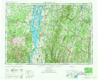 Lake Champlain New York Historical topographic map, 1:250000 scale, 1 X 2 Degree, Year 1958