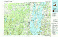 Lake Champlain North New York Historical topographic map, 1:100000 scale, 30 X 60 Minute, Year 1986