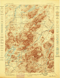 Lake Placid New York Historical topographic map, 1:62500 scale, 15 X 15 Minute, Year 1898