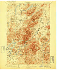Lake Placid New York Historical topographic map, 1:62500 scale, 15 X 15 Minute, Year 1898