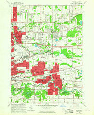 Lancaster New York Historical topographic map, 1:24000 scale, 7.5 X 7.5 Minute, Year 1965