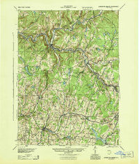 Livingston Manor New York Historical topographic map, 1:62500 scale, 15 X 15 Minute, Year 1944