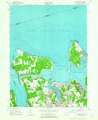 Lloyd Harbor New York Historical topographic map, 1:24000 scale, 7.5 X 7.5 Minute, Year 1954