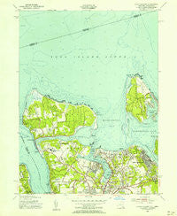 Lloyd Harbor New York Historical topographic map, 1:24000 scale, 7.5 X 7.5 Minute, Year 1954