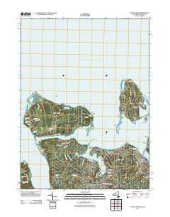 Lloyd Harbor New York Historical topographic map, 1:24000 scale, 7.5 X 7.5 Minute, Year 2011