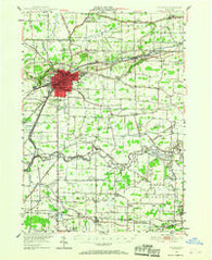 Lockport New York Historical topographic map, 1:62500 scale, 15 X 15 Minute, Year 1948