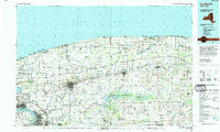Lockport New York Historical topographic map, 1:100000 scale, 30 X 60 Minute, Year 1984