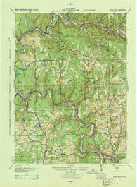 Long Eddy New York Historical topographic map, 1:62500 scale, 15 X 15 Minute, Year 1944