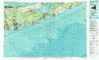 Long Island East New York Historical topographic map, 1:100000 scale, 30 X 60 Minute, Year 1984