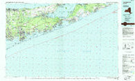 Long Island East New York Historical topographic map, 1:100000 scale, 30 X 60 Minute, Year 1984