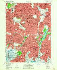 Lynbrook New York Historical topographic map, 1:24000 scale, 7.5 X 7.5 Minute, Year 1954