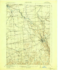 Malone New York Historical topographic map, 1:62500 scale, 15 X 15 Minute, Year 1917