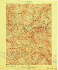 Margaretville New York Historical topographic map, 1:62500 scale, 15 X 15 Minute, Year 1904