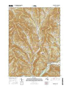 Margaretville New York Current topographic map, 1:24000 scale, 7.5 X 7.5 Minute, Year 2016