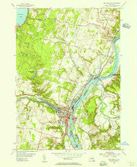Mechanicville New York Historical topographic map, 1:24000 scale, 7.5 X 7.5 Minute, Year 1954