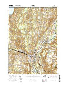 Mechanicville New York Current topographic map, 1:24000 scale, 7.5 X 7.5 Minute, Year 2016