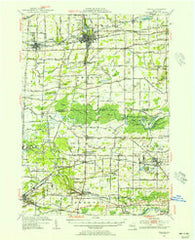 Medina New York Historical topographic map, 1:62500 scale, 15 X 15 Minute, Year 1950