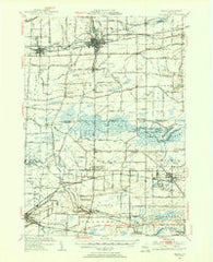 Medina New York Historical topographic map, 1:62500 scale, 15 X 15 Minute, Year 1950