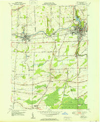 Medina New York Historical topographic map, 1:24000 scale, 7.5 X 7.5 Minute, Year 1951