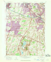 Mendon Ponds New York Historical topographic map, 1:24000 scale, 7.5 X 7.5 Minute, Year 1952