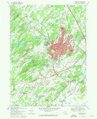 Middletown New York Historical topographic map, 1:24000 scale, 7.5 X 7.5 Minute, Year 1969