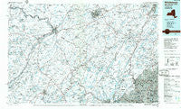 Middletown New York Historical topographic map, 1:100000 scale, 30 X 60 Minute, Year 1986