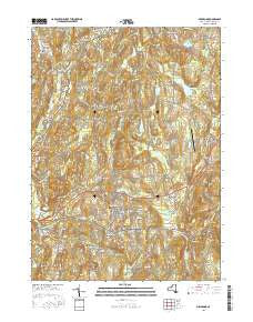 Millbrook New York Current topographic map, 1:24000 scale, 7.5 X 7.5 Minute, Year 2016