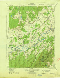 Mohonk Lake New York Historical topographic map, 1:31680 scale, 7.5 X 7.5 Minute, Year 1943