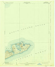 Montauk New York Historical topographic map, 1:62500 scale, 15 X 15 Minute, Year 1904