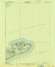 Montauk New York Historical topographic map, 1:62500 scale, 15 X 15 Minute, Year 1904